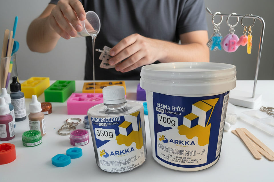 Resina Epóxi Média Espessura Incolor 1kg